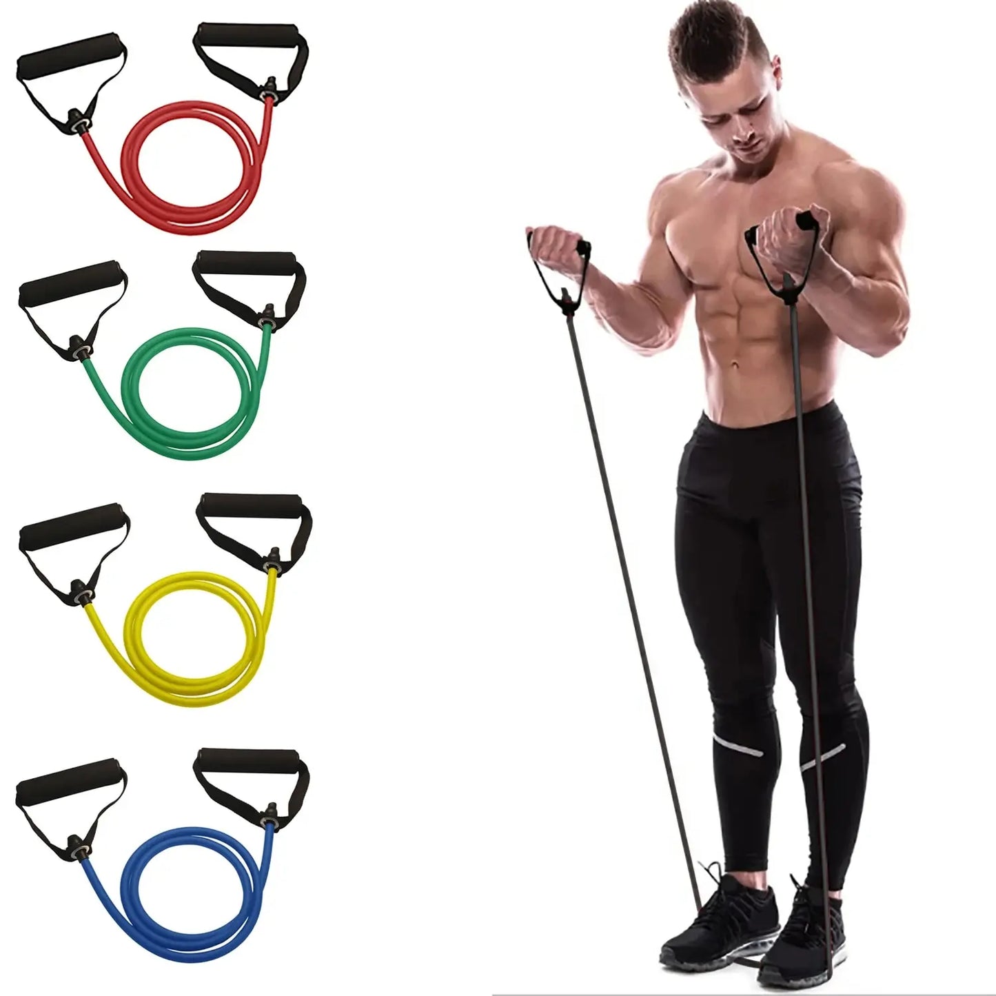 Premium Resistance Bands with Handles - Home Strength Training Equipment