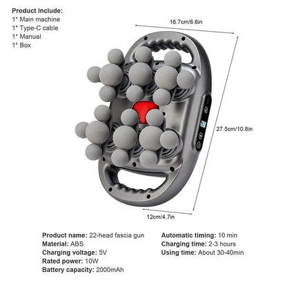 Deep-Pulse 22-Head Massage Gun